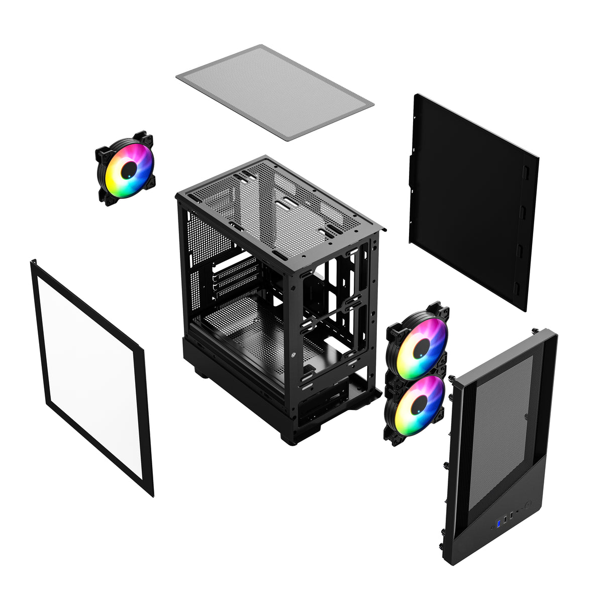 VIDA SPIRE M MATX BLACK GAMING CASE Micro Tower