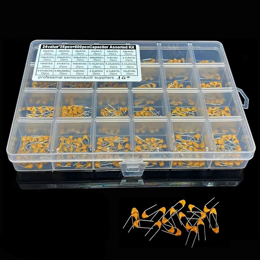 600pcs Monolithic Capacitor Kit 24value