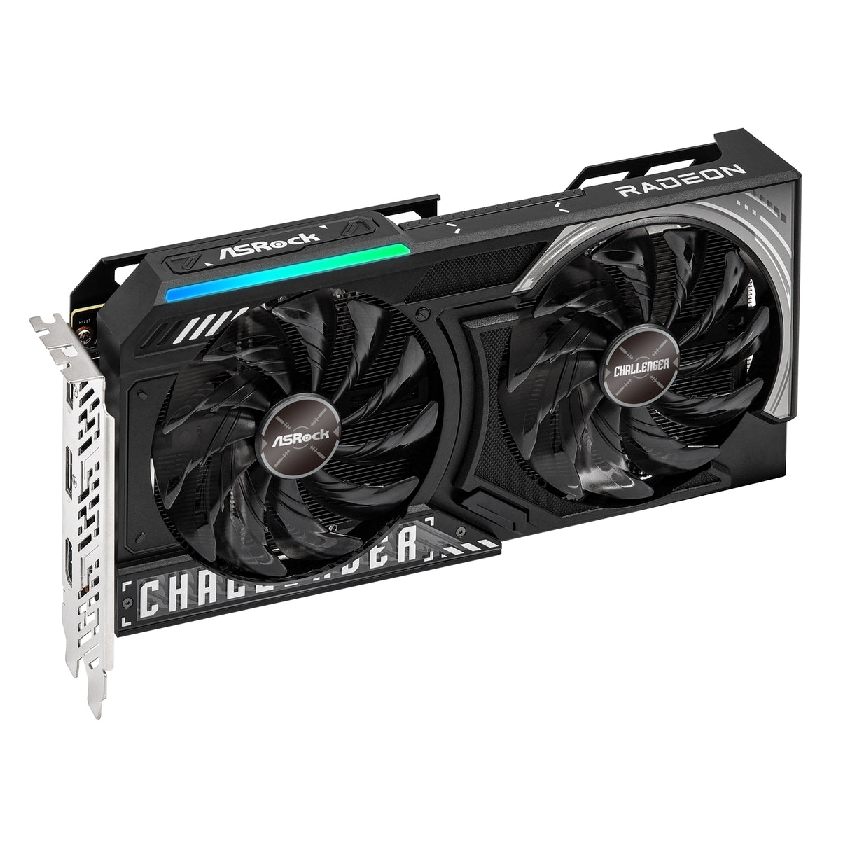 ASRock AMD Radeon RX 9060 XT Challenger OC 16GB GDDR6 Graphics Card, 2048 Streams, 3290MHz Boost Clock, Dual Fan, 2x DisplayPorts / 1x HDMI Port