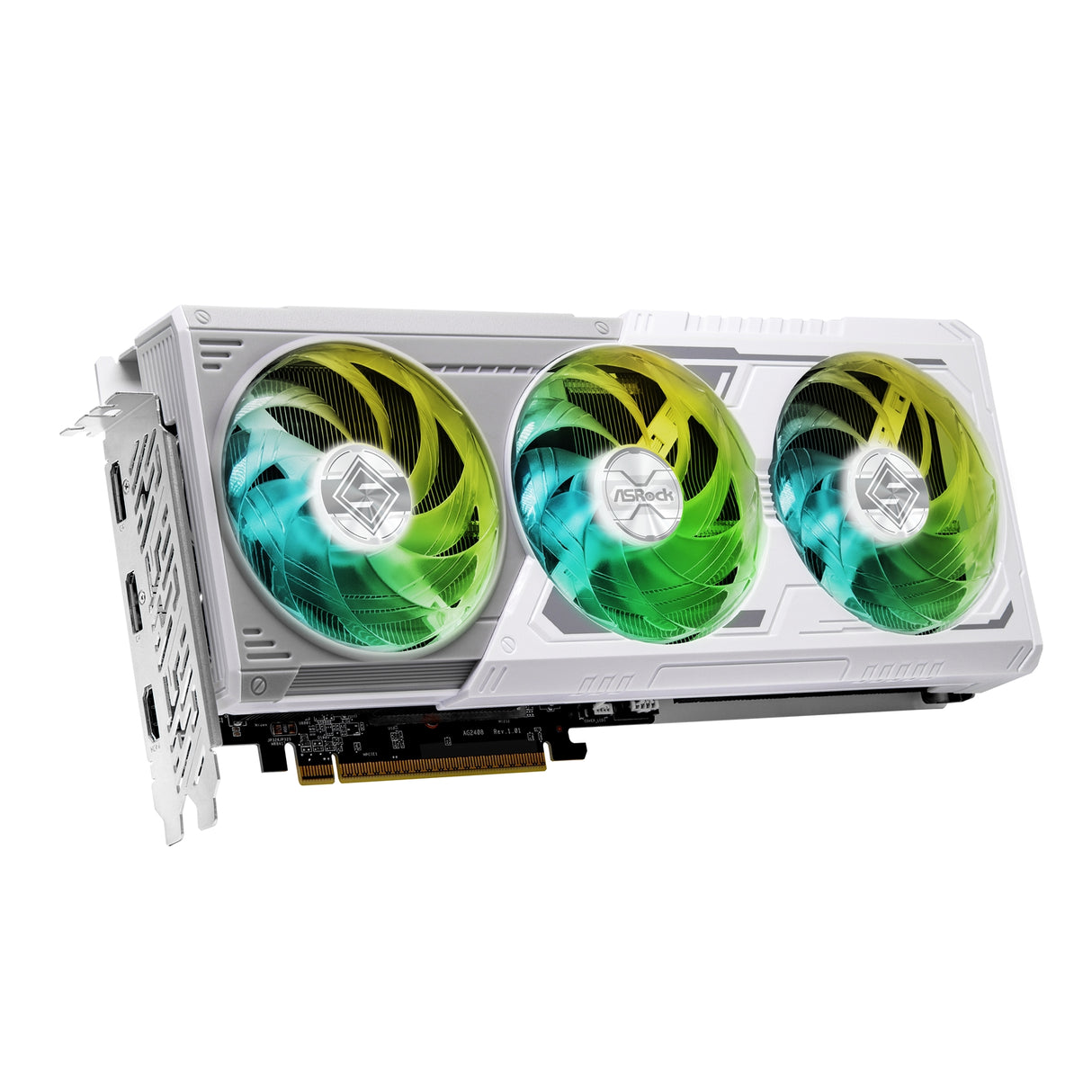 ASRock AMD Radeon RX 9060 XT Steel Legend OC 16GB GDDR6 Graphics Card, 2048 Streams, 3320MHz Boost Clock, Triple Fan, 2x DisplayPorts / 1x HDMI Port