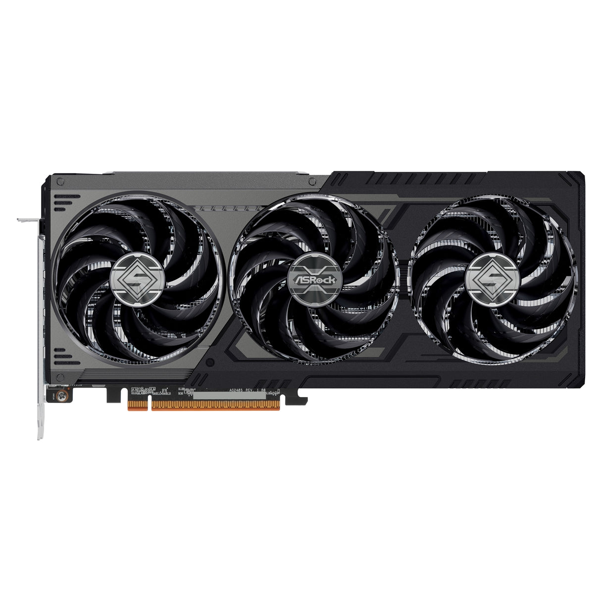 ASRock AMD Radeon RX 9070 XT Steel Legend Dark 16GB GDDR6 Graphics Card, 4096 Streams, 2970MHz Boost Clock, Triple Fan, 3x DisplayPorts / 1x HDMI Port
