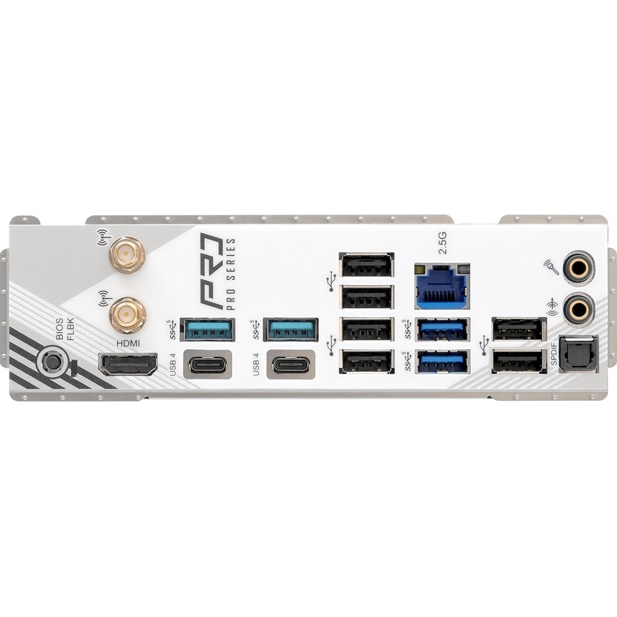 ASRock X870 PRO RS WIFI AMD AM5 Socket Motherboard, ATX, 4x DDR5 Slots, 3x M.2 Sockets, Fitted I/O Shield, 2.5GbE LAN, Wi-Fi 7, 1x HDMI Port / 2x USB-C (USB4)
