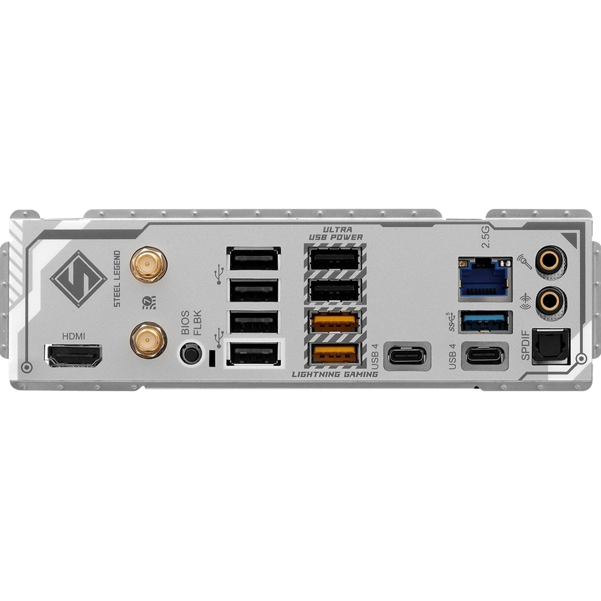 ASRock X870 STEEL LEGEND WIFI AMD AM5 Socket Motherboard, ATX, 4x DDR5 Slots, 3x M.2 Sockets, Fitted I/O Shield, 2.5GbE LAN, Wi-Fi 7, 1x HDMI Port / 2x USB-C (USB4)