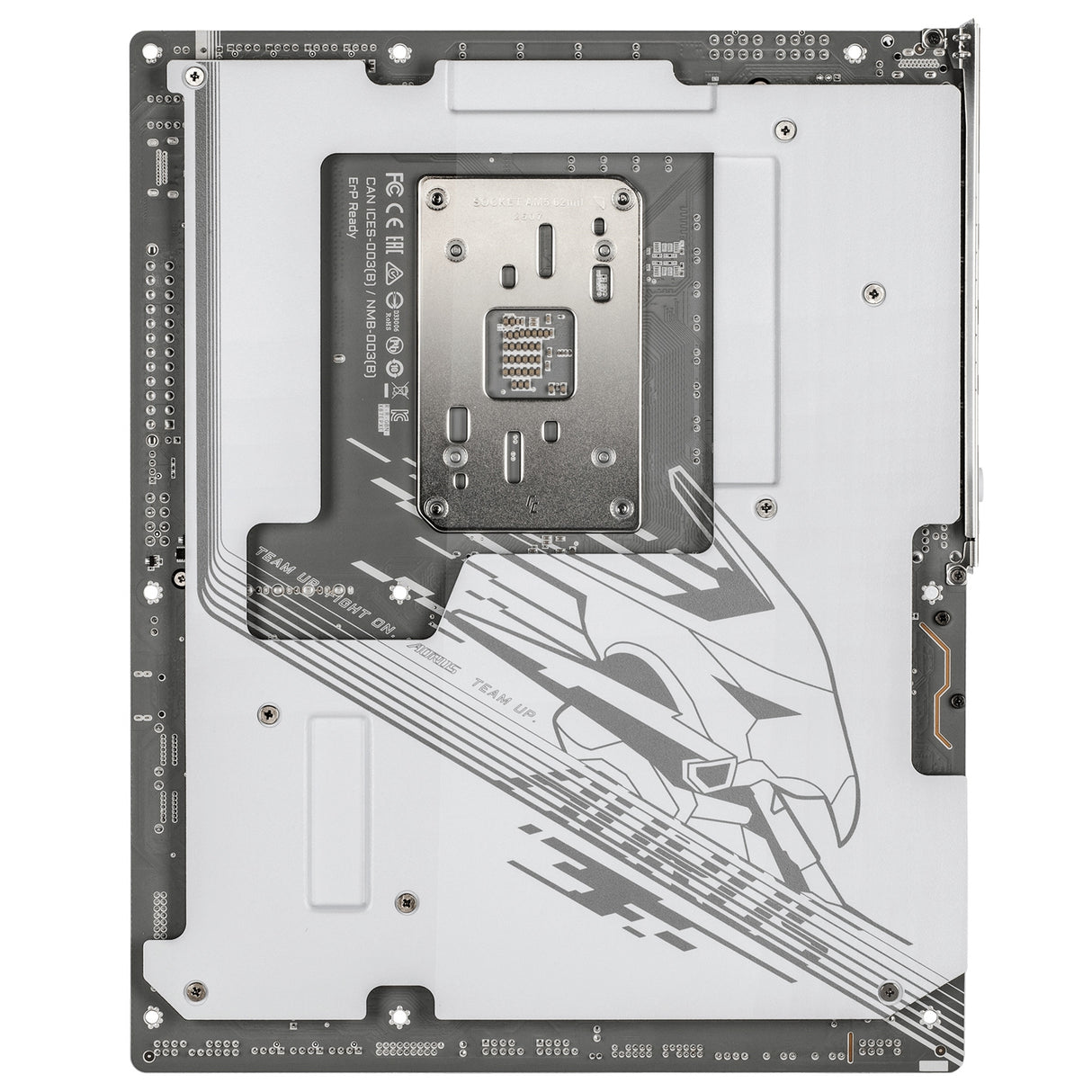Gigabyte X870E AORUS PRO X3D ICE AMD AM5 Socket Motherboard, ATX, 4x DDR5 Slots, 4x M.2 Sockets, Fitted I/O Shield, 5GbE LAN, Wi-Fi 7, 1x HDMI Port / 2x USB-C (USB4)