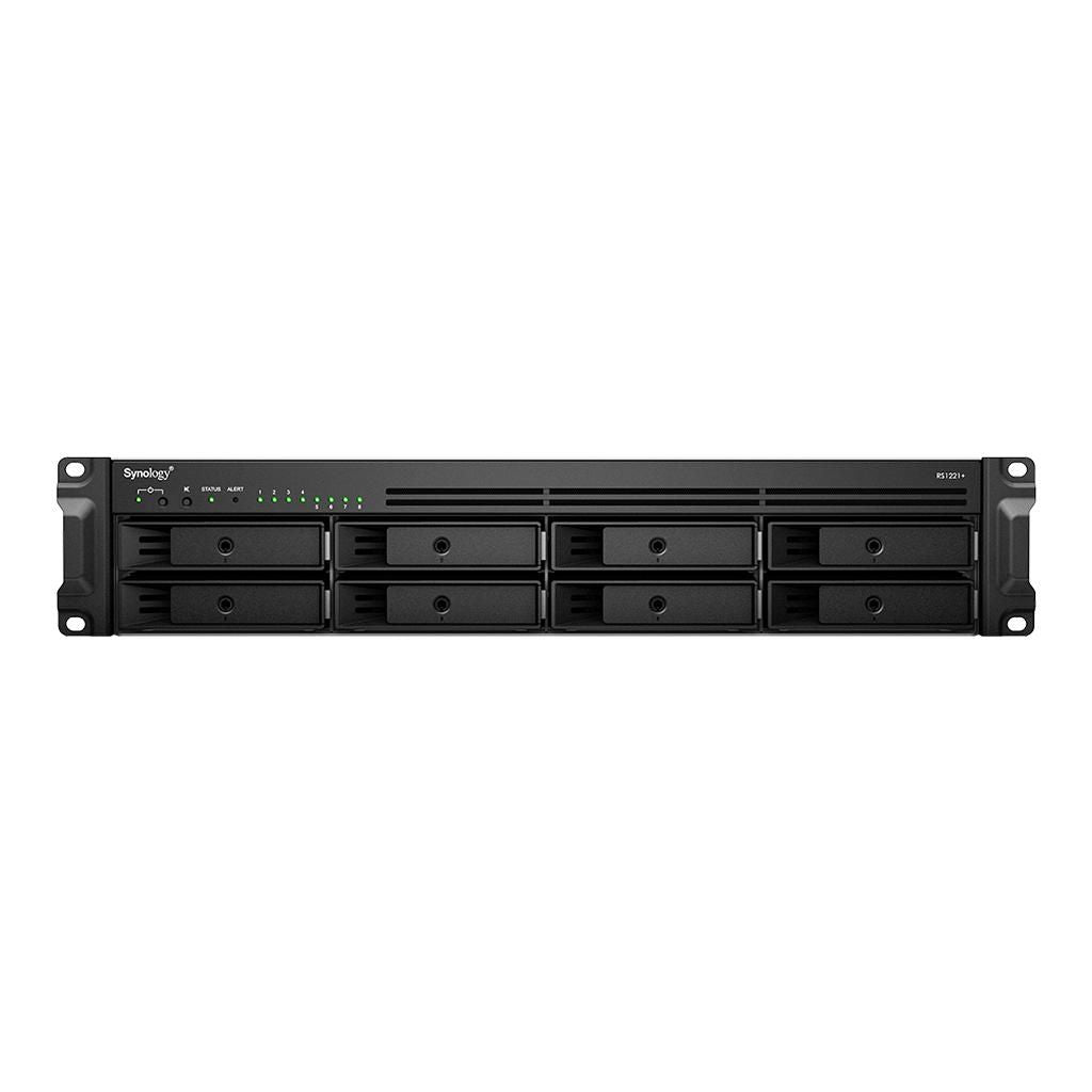 Synology 64TB, 2U, AMD Ryzen V1500B (4x 2.2GHz), 4GB DDR4, 8x 2.5"/3.5" SATA, 4x RJ-45, 2x USB 3.2 Gen 1, 1x eSATA, 350W