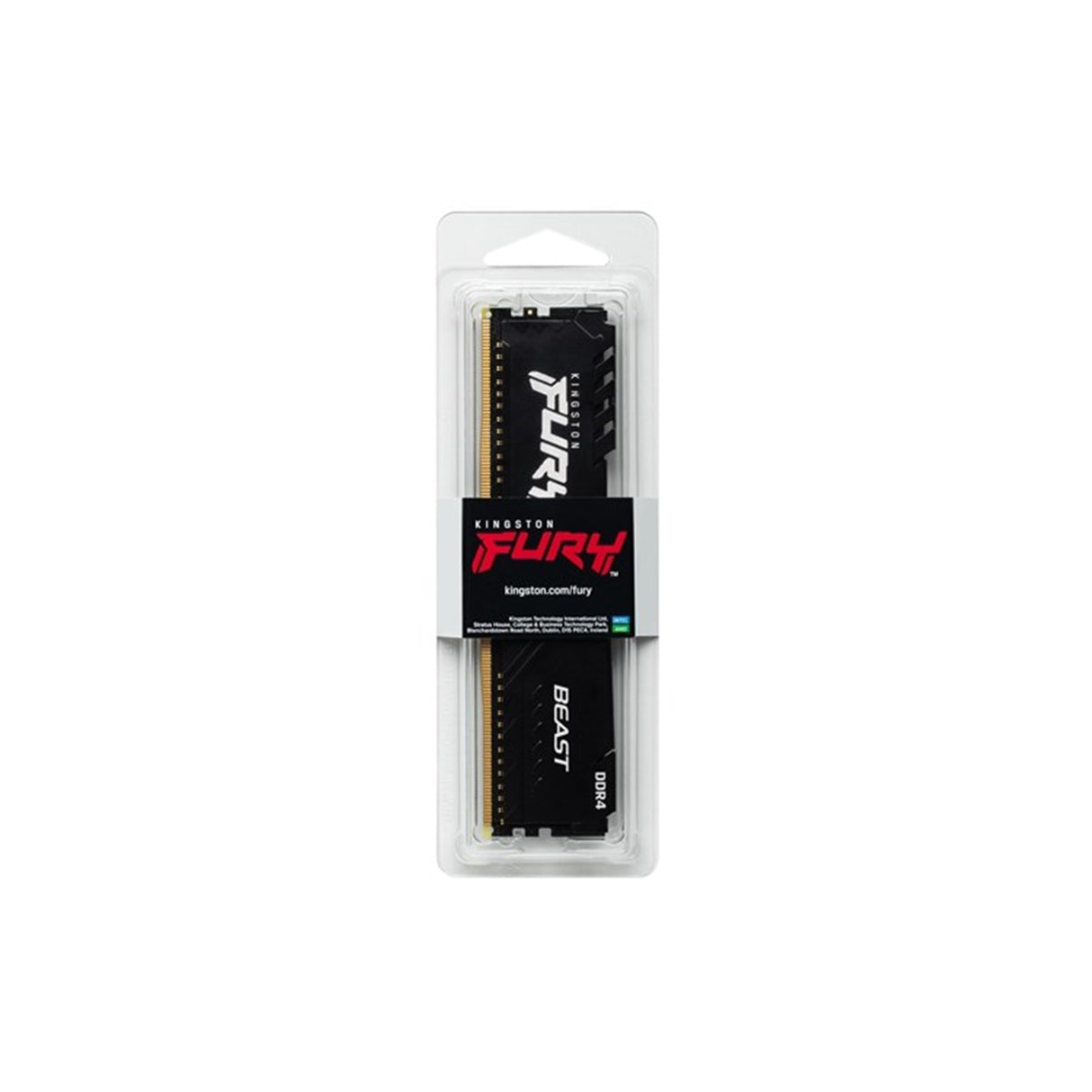 Kingston FURY Beast KF432C16BBK2/64 64GB (2x 32GB) DIMM System Memory, 3200MHz, DDR4, CL16, Black, Intel XMP