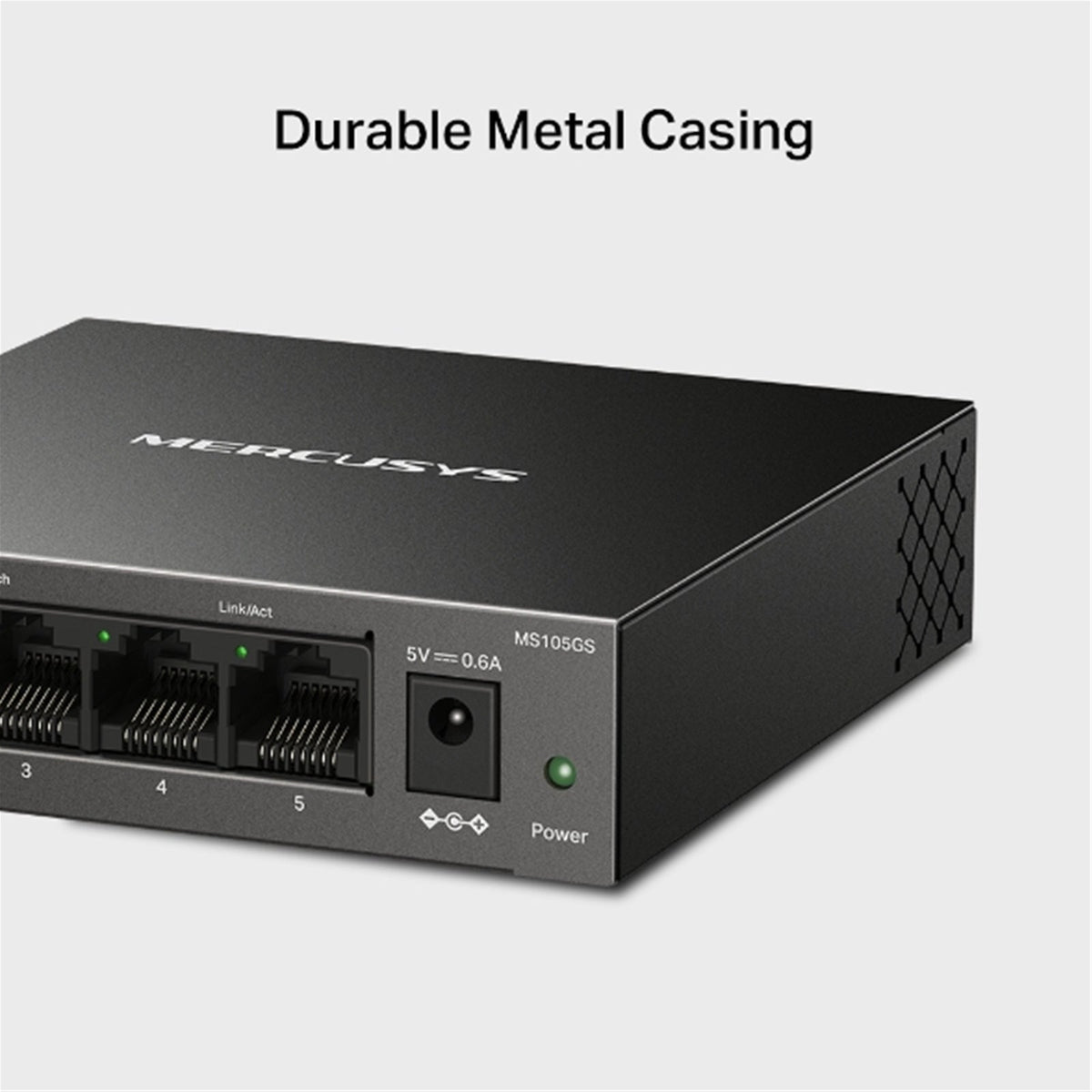 Mercusys MS105GS 5 Port Gigabit Ethernet Network Switch Steel Case