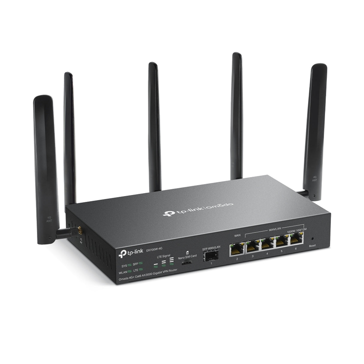 TP-Link Omada ER706W-4G 4G+ Cat6 AX3000 Gigabit VPN Router
