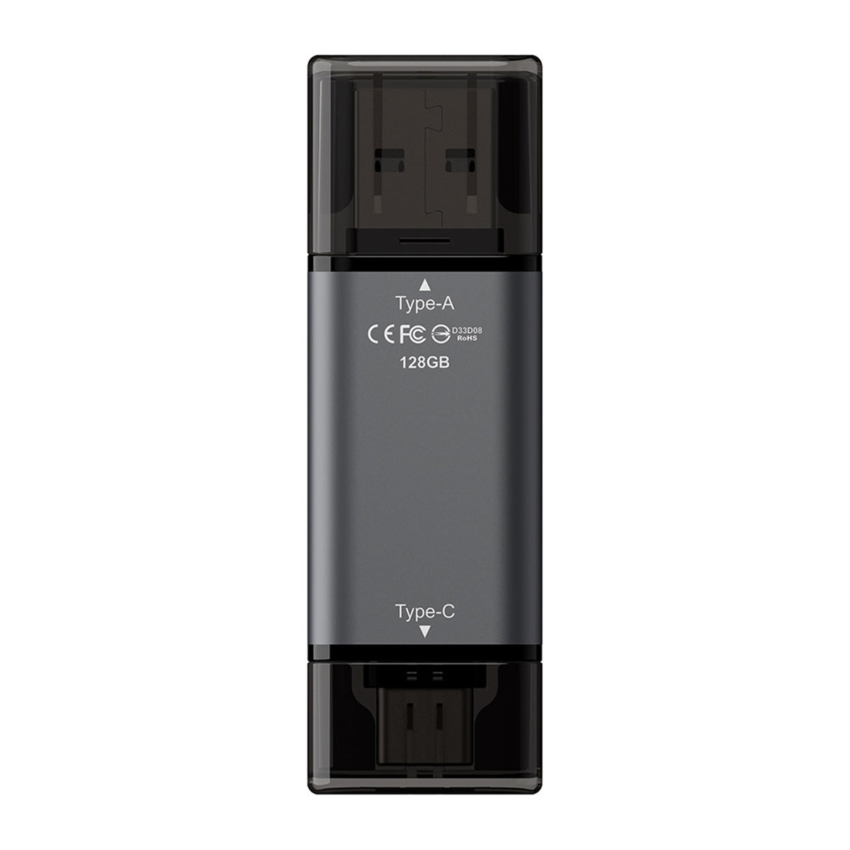 Team TX13128GC01 2 in 1 Dual OTG 128GB Flash Drive, X1 USB 3.2 Gen1, Type C & A, Plug and Play