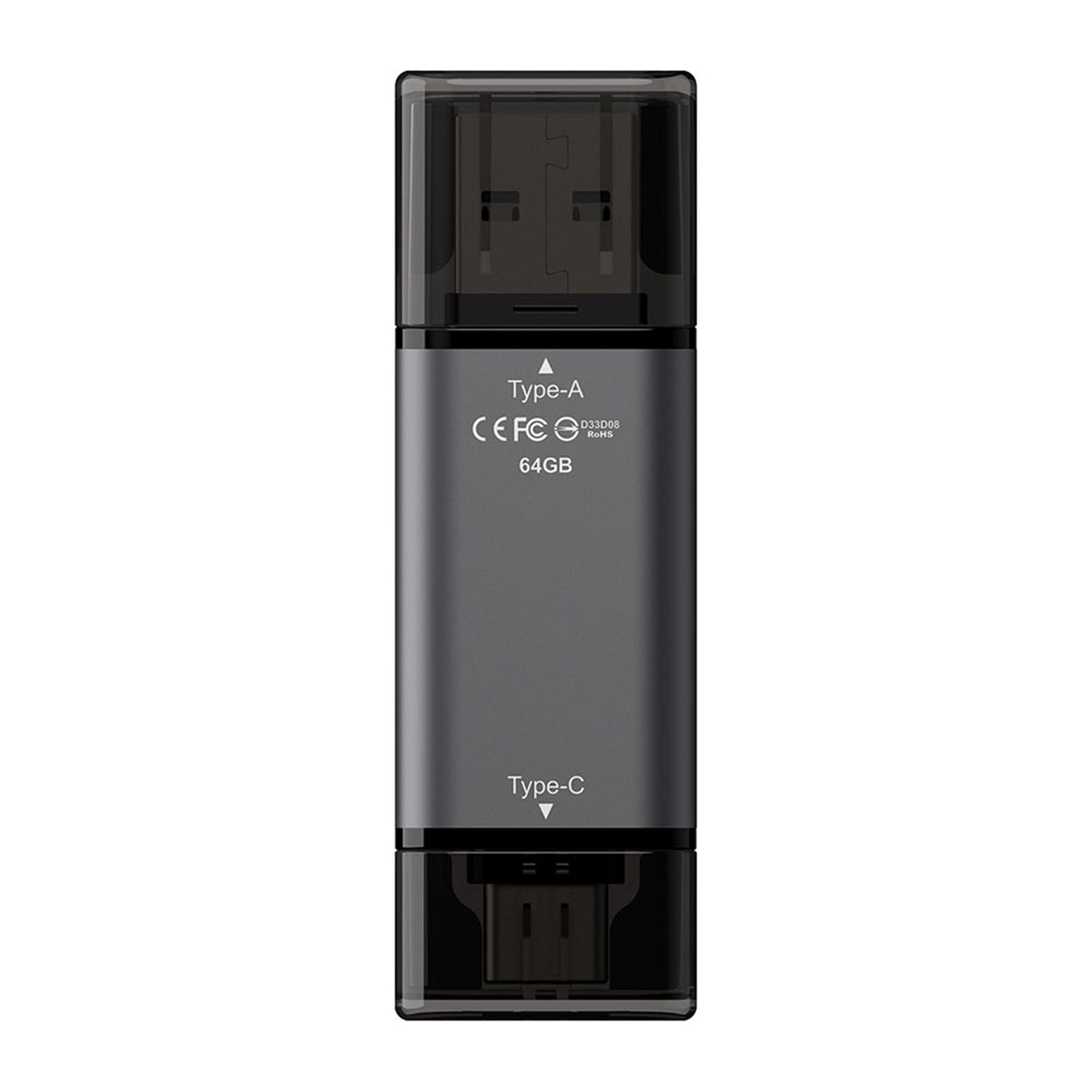 Team TX1364GC01 2 in 1 Dual OTG 64GB Flash Drive, X1 USB 3.2 Gen1, Type C & A, Plug and Play