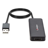 LINDY 42986 4 Port USB Hub, 4 x USB 2.0 Type-A (F) Ports, Supports Data Transfer Rates of up to 480 Mbps, Plug and Play Installation, USB Bus-Powered with DC Socket for External Power Supply