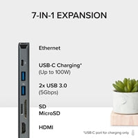 Plugable USBC-7IN1E Portable USB-C Ethernet Docking Station