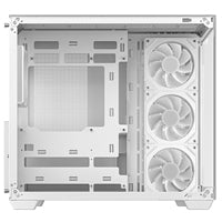 DeepCool CG530 4F Mid-Tower Case with Tempered Glass Panels, 4 Pre-Installed ARGB Fans, and Optimal Airflow Support, White