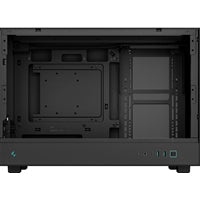 DeepCool CH260 Micro-ATX Case, High-Airflow Compact PC Case with Tempered Glass Panel, USB-C Port, Supports 360mm Radiator, ATX PSU, Black