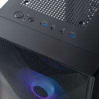TecWare Forge M2 mATX PC Case, Compact High Airflow Mesh Front Panel, 3 x ARGB Fans Included, Hinged Tempered Glass Door, Supports 240mm Radiator, mATX/ITX, Black