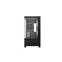 DeepCool CG380 3F Micro-ATX Gaming Case Black  Panoramic Tempered Glass Side Panel, Mesh Airflow Front, 3 Pre-Installed ARGB Fans, USB-C & USB-A Front I/O, Spacious SFF/mATX/ITX Build Support