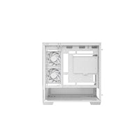 DeepCool CG380 3F Micro-ATX Gaming Case White  Panoramic Tempered Glass Side Panel, Mesh Airflow Front, 3 Pre-Installed ARGB Fans, USB-C & USB-A Front I/O, Spacious SFF/mATX/ITX Build Support