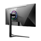 piXL CM34C7 34 Inch 165Hz UWQHD Quad HD Ultrawide Curved Gaming Monitor, with 1.5ms Response Time, 3440 x 1440 Resolution, HDMI, DisplayPort, USB-C, USB-B, USB-A x 2, Audio & Height Adjust