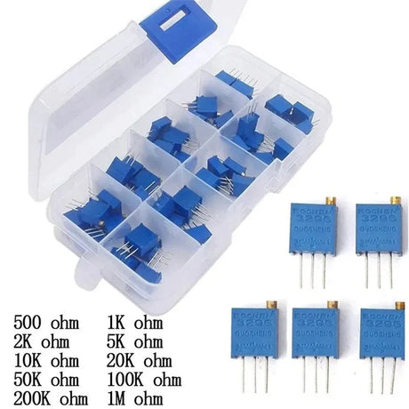 50pcs 3296W Potentiometer Assortment