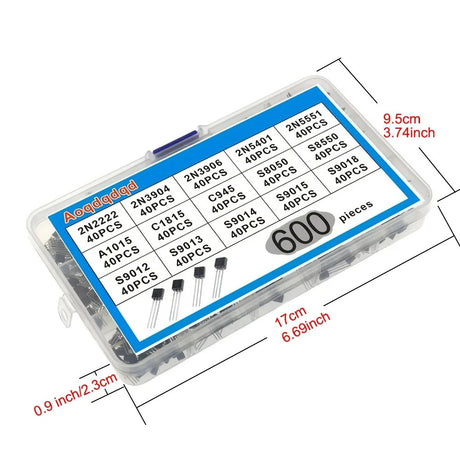 600pcs Transistor Assortment
