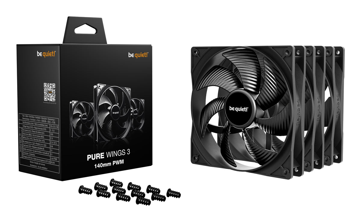 be quiet! Pure Wings 3 140mm | PWM Triple Pack Computer case Fan 14 cm Black 3 pc(s)