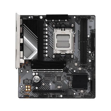 ASRock B650M-HDV/M.2 AMD AM5 Socket Motherboard, Micro-ATX, 2x DDR5 Slots, 2x M.2 Sockets, Fitted I/O Shield, 2.5GbE LAN, 1x DisplayPort / 1x HDMI Port