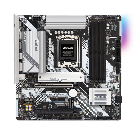 ASRock B760M PRO RS Intel 1700 Socket Motherboard, Micro-ATX, 4x DDR5 Slots, 3x M.2 Socket, Fitted I/O Shield, 2.5GbE LAN, 1x DisplayPort / 1x HDMI Port