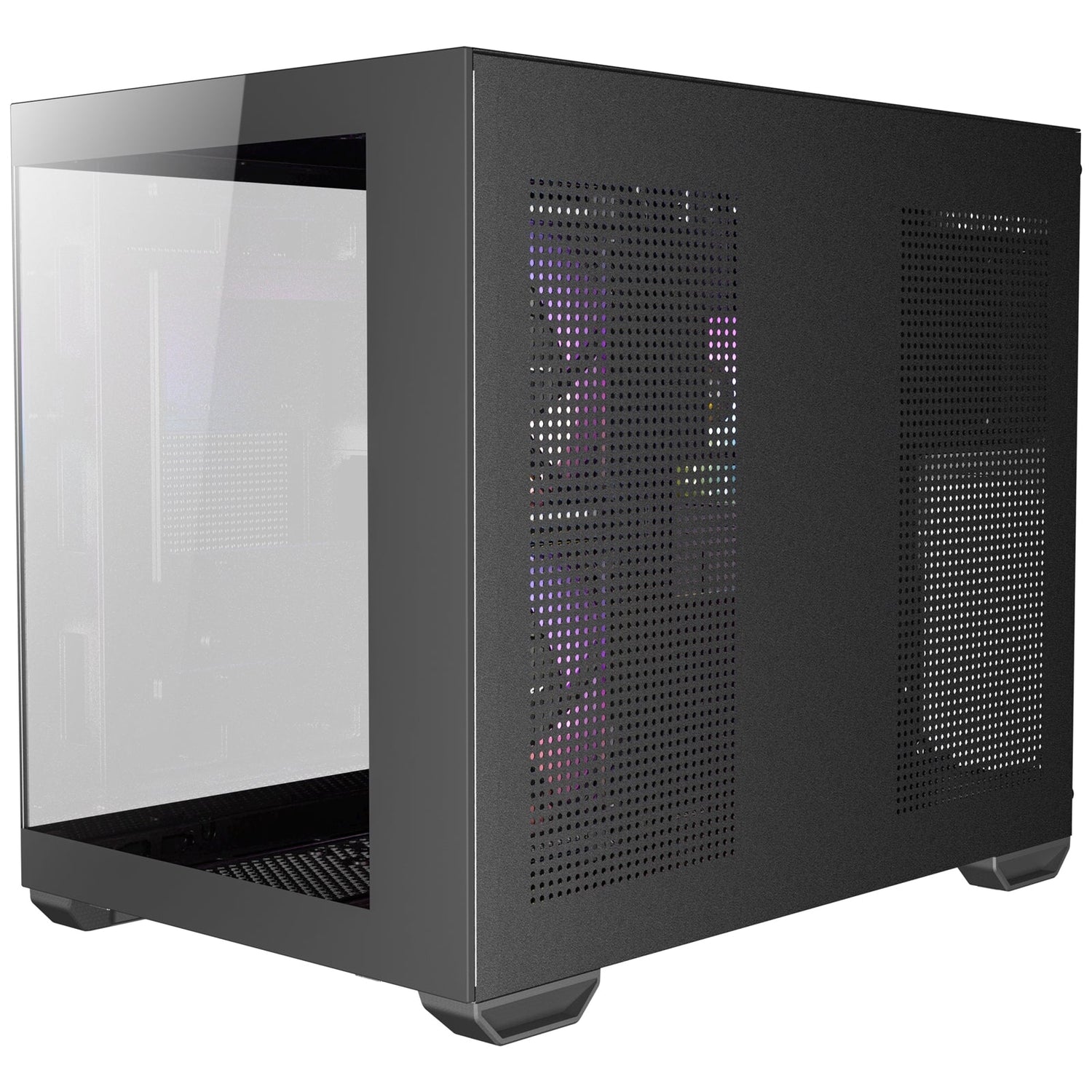 Antec CX600M ARGB Mini-Tower PC Gaming Case, 270 Full-View Tempered Glass, 3x 120mm ARGB LED Fans, USB 3.0, Dust Filters, Tool-Free Installation, Black