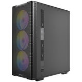 Antec VX310 ARGB Mid-Tower Gaming PC Case - Pre-Installed 4 x 120mm ARGB Fans, Tempered Glass Side Panel, High-Airflow Mesh Front - ATX/Micro-ATX/ITX