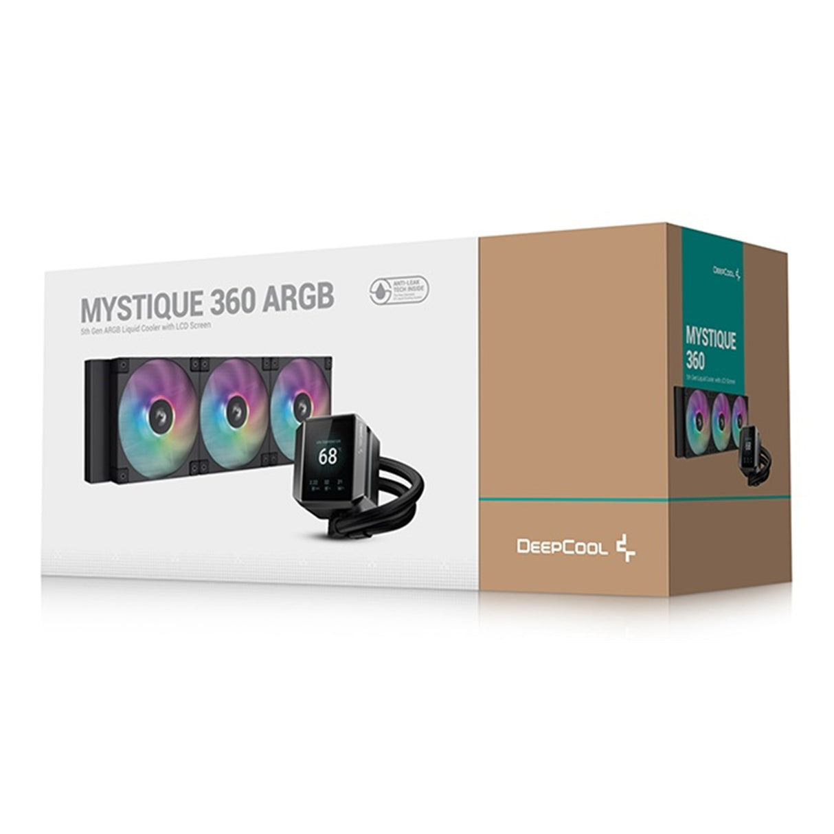 DeepCool Mystique 360 CPU Cooler, ARGB, Personalized Cooling with 2.8" TFT LCD Screen and Enhanced Pump Performance, 5 year warranty