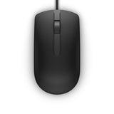 Dell MS116 Wired USB Mouse, 2-Buttons, 1000dpi and Optical Tracking, Ambidextrous Design for PC, Mac and Laptop, Black