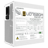 GIGABYTE GP-UD750GM 750W V2 ICE, 80 Plus Gold Certified Fully Modular Power Supply, PCIe Gen 5.1, 80 PLUS Gold, Fully Modular Design, 120mm Fan, ATX 3.1 compatible, UK Plug