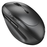 Genius Ergo 8350S Wireless Ergonomic Vertical Mouse, Blutooth & 2.4 GHz, Adjustable DPI levels up to 2400 DPI, 5 Button with Scroll Wheel, Dark Grey