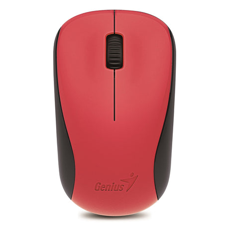 Genius NX-7000 Wireless Mouse, 2.4 GHz with USB Pico Receiver, Adjustable DPI levels up to 1200 DPI, 3 Button with Scroll Wheel, Ambidextrous Design, Red