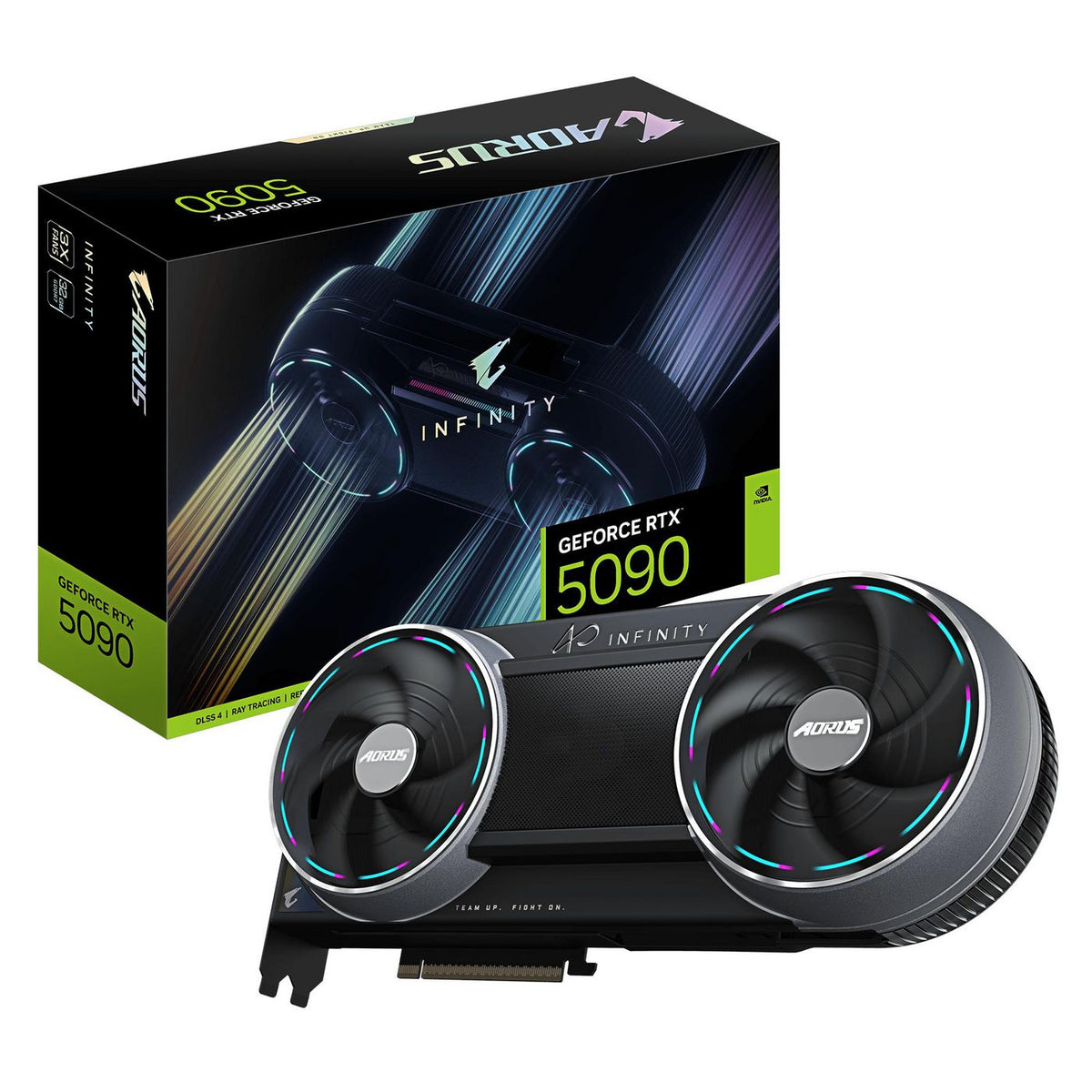 Gigabyte AORUS GeForce RTX 5090 INFINITY 32G Graphics Card - 32GB GDDR7, 512bit, PCI-E 5.0, 2730MHz Core Clock, 3 x DP 2.1b, 1 x HDMI 2.1b, DLSS 4, GV-N5090AORUS IF-32GD