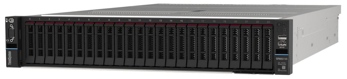 Lenovo Intel Xeon Silver 4510 12C 150W 2.4G, 1x64GB RAM, 8x 2.5" SAS Open bay, 1x1100W Titanium, 940-8i 4GB
