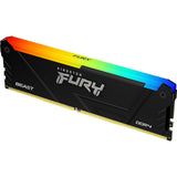 Kingston FURY Beast KF432C16BB2A/8 8GB (1x 8GB) DIMM System Memory, 3200MHz, DDR4, CL16, Black, RGB, Intel XMP
