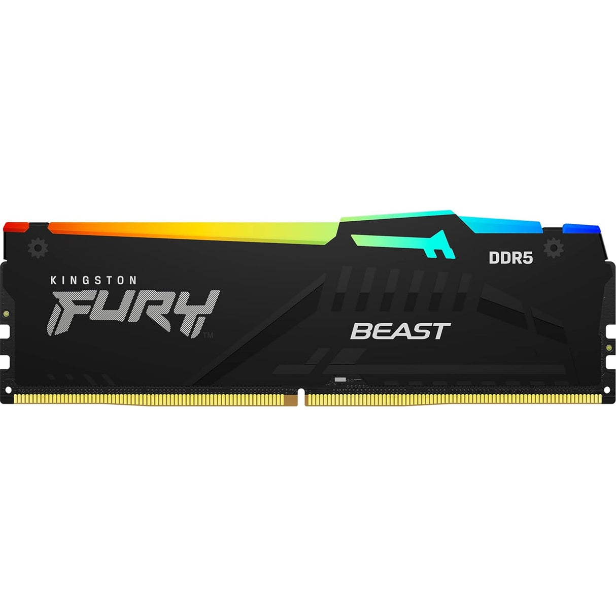 Kingston FURY Beast KF552C40BBAK2-32 32GB (2x 16GB) DIMM System Memory, 5200MHz, DDR5, CL40, Black, RGB, Intel XMP