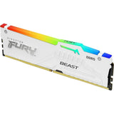 Kingston FURY Beast KF556C36BWEAK2-32 32GB (2x 16GB) DIMM System Memory, 5600MHz, DDR5, CL36, White, RGB, Intel XMP, AMD EXPO