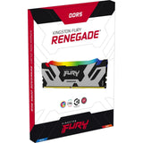 Kingston FURY Renegade KF564C32RSAK2-64 64GB (2x 32GB) DIMM System Memory, 6400MHz, DDR5, CL32, Silver, RGB, Intel XMP