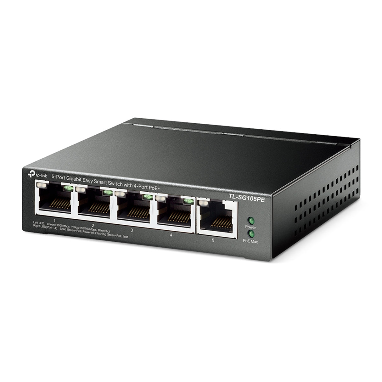 TP-Link TL-SG105PE 5-Port Metal Gigabit Easy Smart PoE Switch with 4-Port PoE+ (65W)
