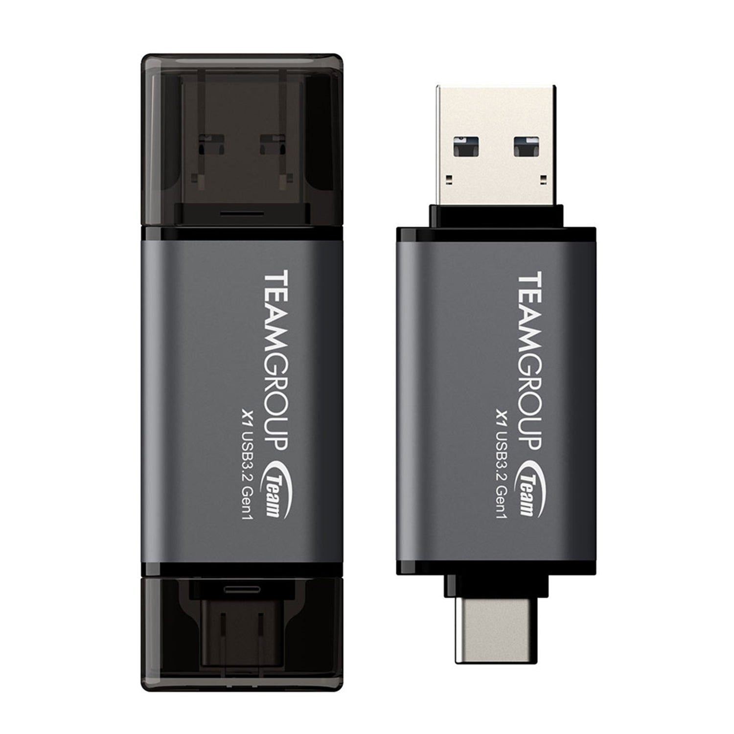 Team TX1364GC01 2 in 1 Dual OTG 64GB Flash Drive, X1 USB 3.2 Gen1, Type C & A, Plug and Play