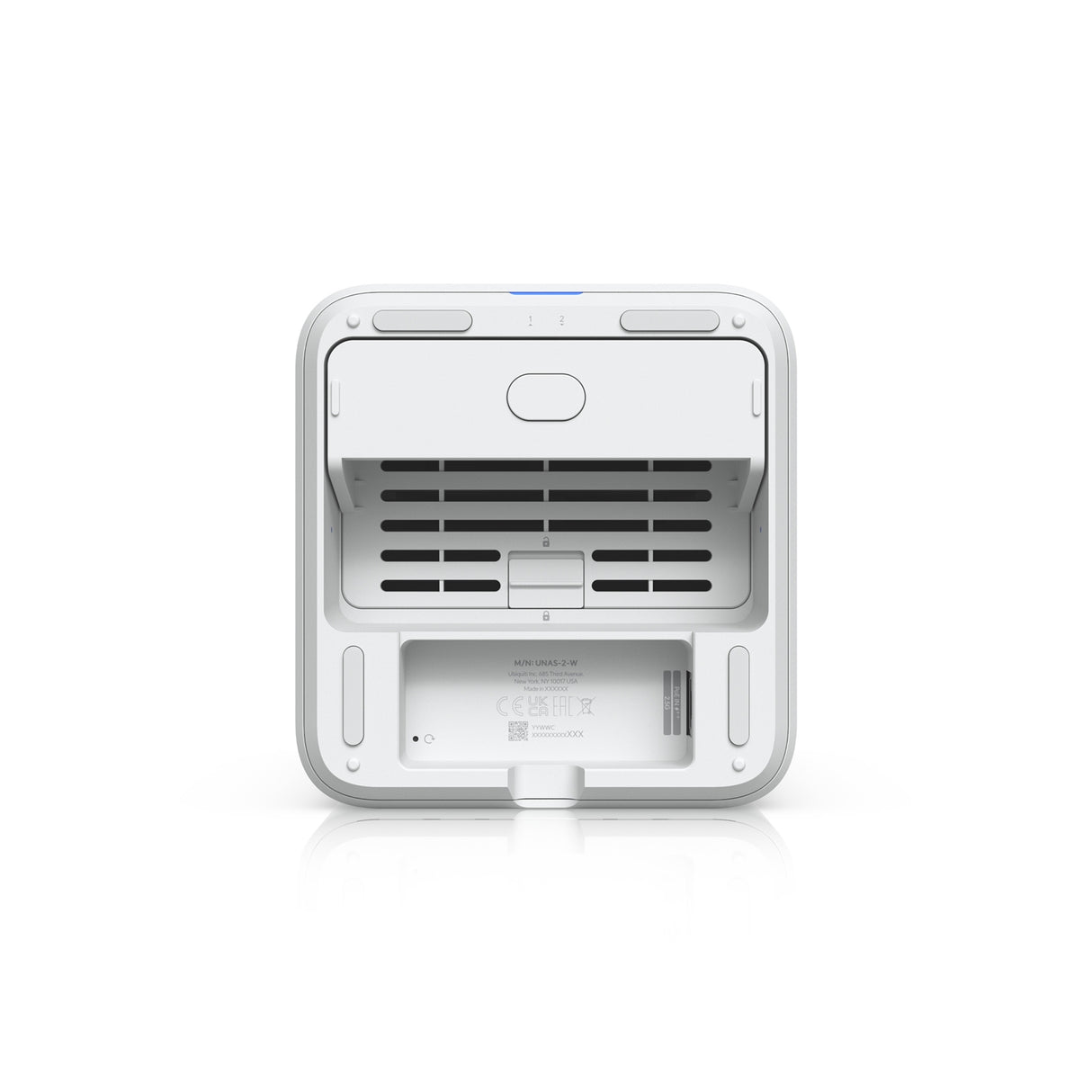 Ubiquiti UNAS-2-W UniFi NAS 2 Bay 2.5GbE RJ45 Network Attached Storage Device (White)
