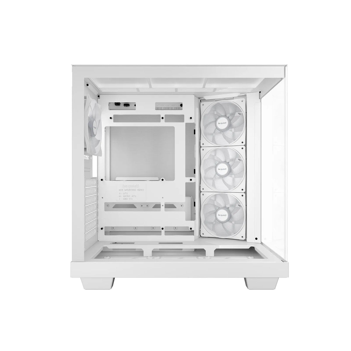 be quiet! Light Base 500 LX BGW86 White Mid-Tower Case, Tempered Glass, 4x ARGB Light Wings LX Fans, High Airflow ATX Case, USB-C 10 Gbps, 400 mm GPU Support, Vertical GPU Mount