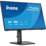 iiyama PROLITE XB2493HSU-B1 24 inch IPS Monitor, Full HD, 1ms, USB Hubx2, HDMI, DisplayPort, Freesync, 120Hz, Speakers, Black, ACR, Internal PSU, VESA, Height Adjustable