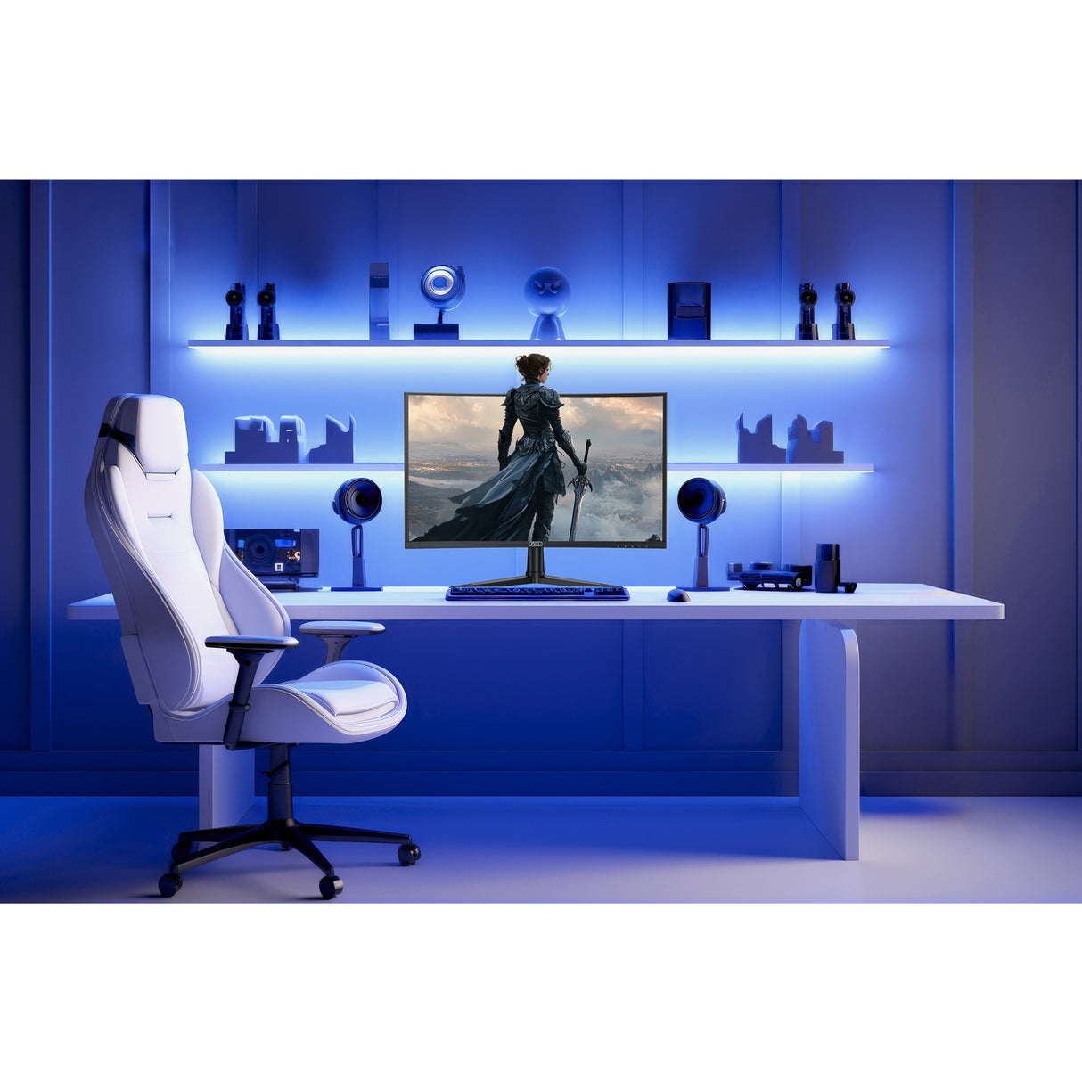 piXL PX27CC301B 27 Inch 240Hz HDR 10+ Full HD Curved Gaming Monitor with 1920 x 1080 Resolution, 1ms Response Time, HDR 10+, DisplayPort, HDMI & VESA Mount